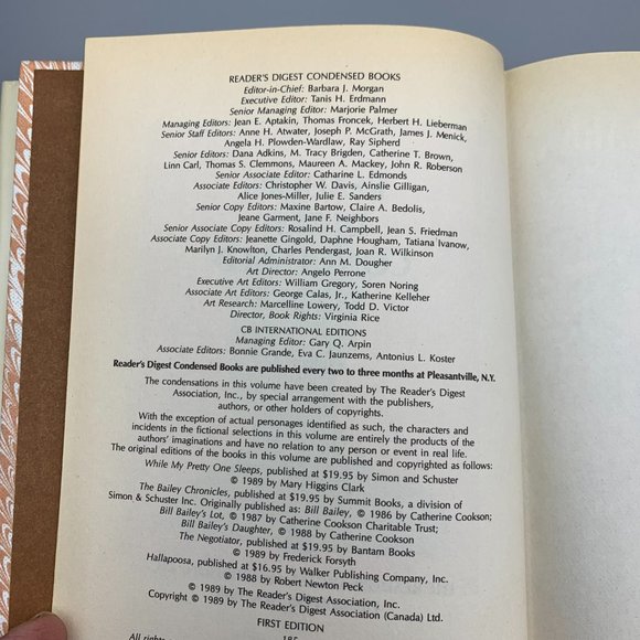 Reader's Digest Condensed Books Volume 4 from 1989 - Picture 10 of 12